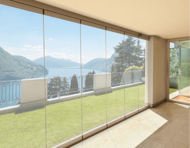 Glass-Up Glass Retractable Glazing System