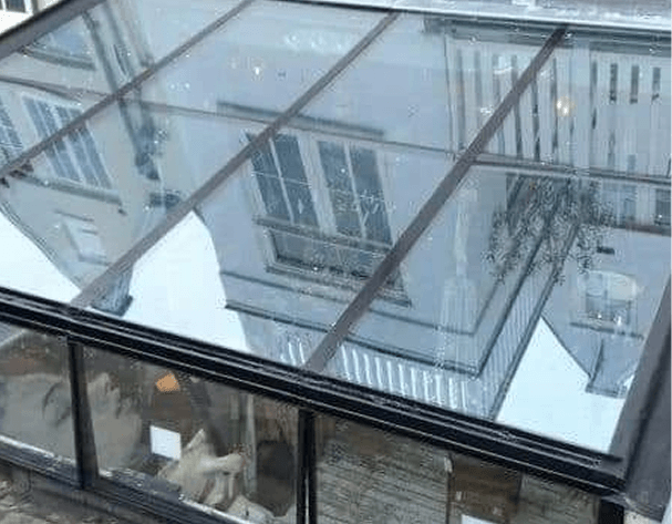 Glass roofing
